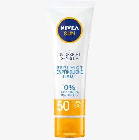 NIVEA 妮维雅 防晒霜 面部 敏感肤质 SPF50，50ml图