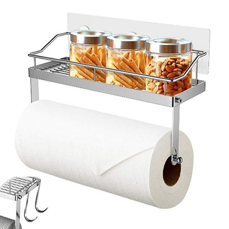 Adhesive stainless steel shelf 2 Hook adhesive