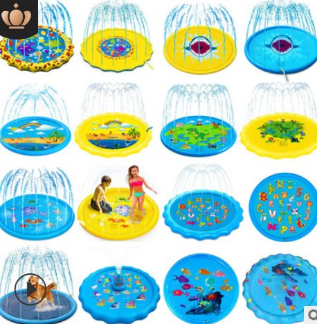 儿童新款喷水垫 户外草坪戏水圆形喷水垫充气玩具 厂家现货详情图1