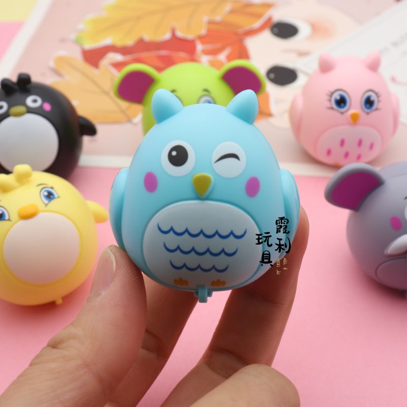 Wechat business ground promotion: Cartoon animal rebound cart, children's plastic toys, gifts, gacha Item Picture