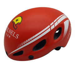 儿童骑行装备护具头盔安全头盔自行车头盔白底实物图