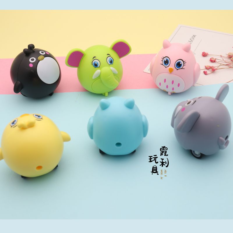 Wechat business ground promotion: Cartoon animal rebound cart, children's plastic toys, gifts, gacha details Picture