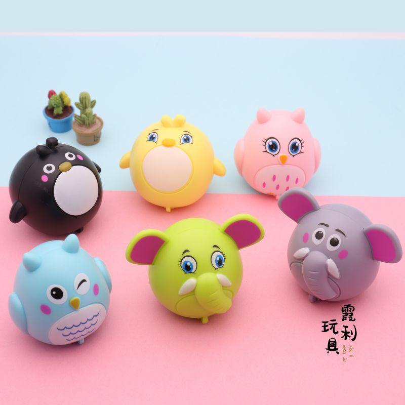Wechat business ground promotion: Cartoon animal rebound cart, children's plastic toys, gifts, gacha Specification image