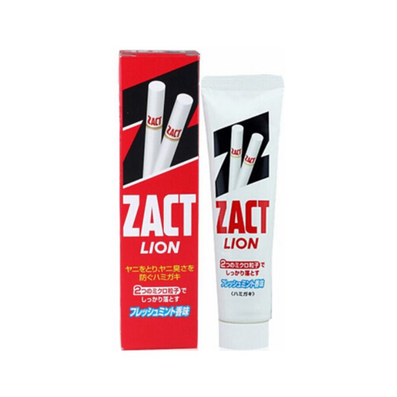 日本LION狮王ZACT除烟渍去口臭成人牙膏150g美白去黄图