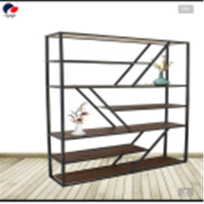 Nordic partition storage rack, living room entrance storage rack, ironwork multi-layer display rack, office floor desk Application Scenario