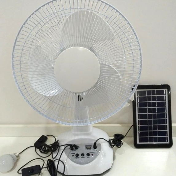 Solar fan, rechargeable table fan, emergency fan detail image 3