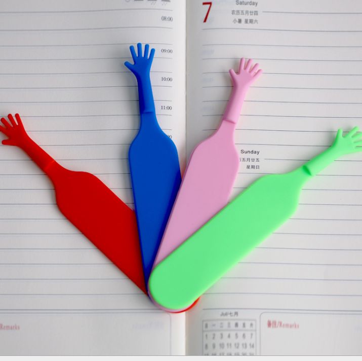 Silicone bookmark Small hand cartoon bookmark silicone gift
