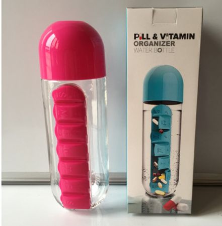 Creative pill box Water cup 2-in-1 outdoor capsule cup