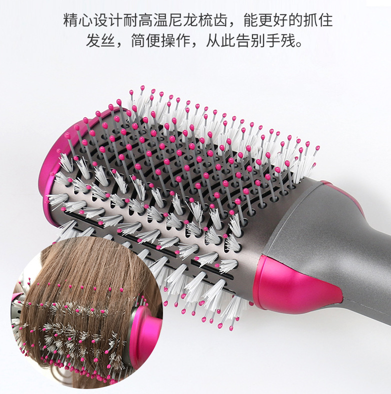 热风梳卷发直发短发干湿均可喷漆款多功能吹风梳卷发器直发梳蓬松电吹风机详情1