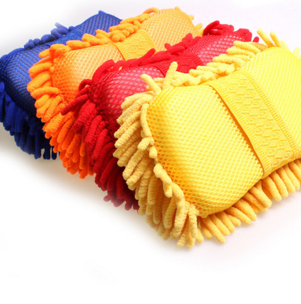 洗车用海绵手套雪尼尔大号珊瑚虫擦车海绵详情图3