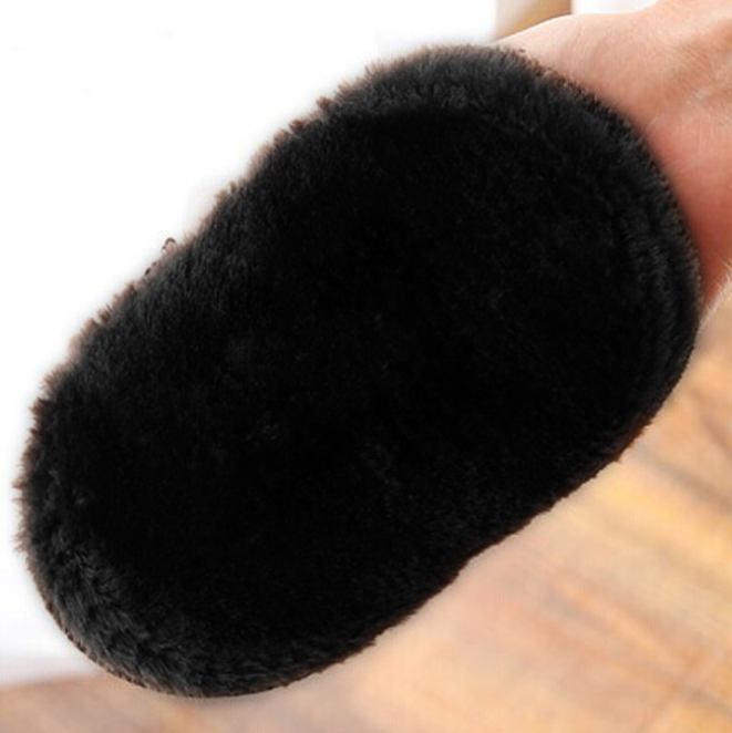 Imitation wool and cashmere shoe polish gloves detail image 4