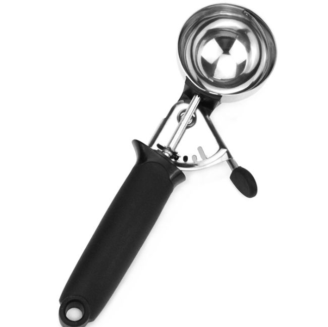 Rusty steel ice cream scoop Plastic handle ice cream scoop Ice cream scoop scoop