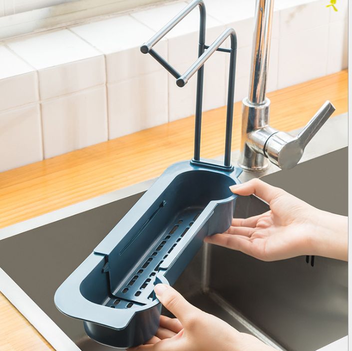 Faucet drain storage rack sink storage rack