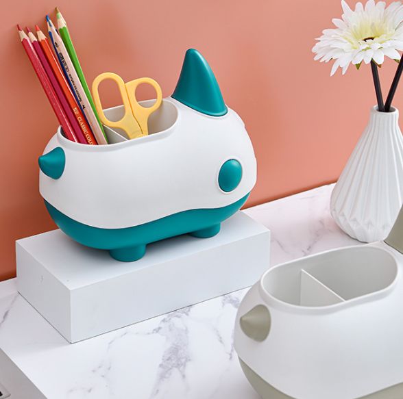 Katong Creative Rhino Storage Box, desktop storage pen holder, plastic money box details Picture