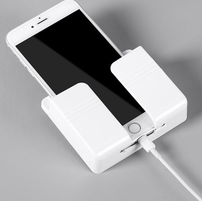 Wall-mounted mobile phone charging and storage rack Application Scenario