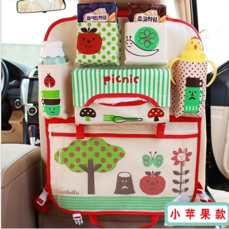 Car storage bag Seat back hanging bag Cartoon car storage bag