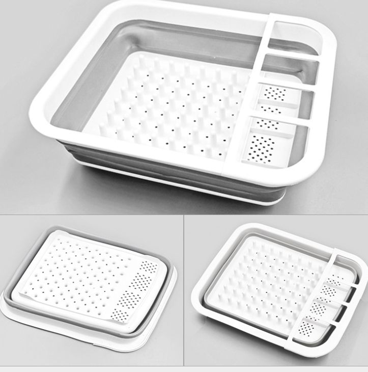 Kitchen collapsible drain bowl rack Household storage rack