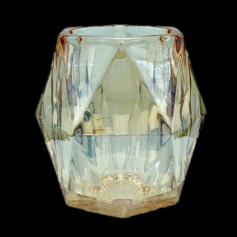 Manufacturers direct sales of new electroplated glass candle holder pen container storage bucket