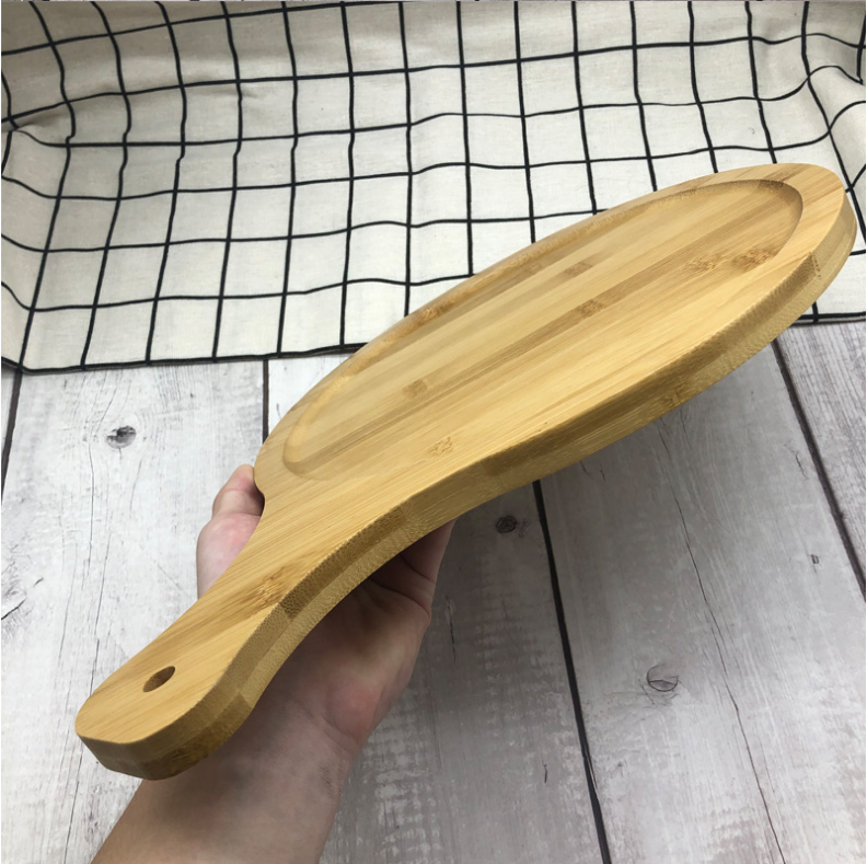 竹制圆形方形披萨板菜板水果板切板案板面包甜点牛排砧餐托盘厂家详情图1