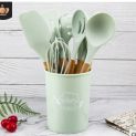 Silicone kitchen utensils 11-piece spatula set