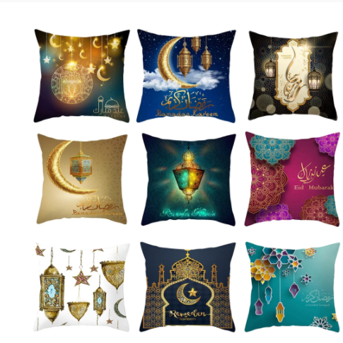 来图定制宰月圣诞卡通抱枕靠垫枕靠靠背四方枕套