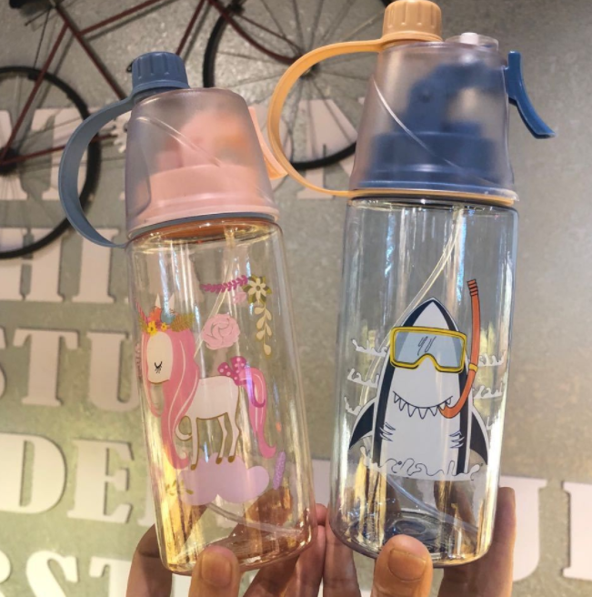 塑料杯户外运动喷雾杯儿童水杯详情图4