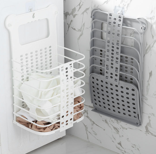 Foldable, perforation-free, single-layer dirty clothes storage basket detail image 3