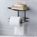 Wall-mounted wrought iron tissue holder