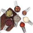 7-piece set of stainless steel measuring cups