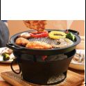 Type B: Triangular oven + small Japanese round baking pan + wooden board