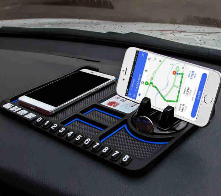 Car mobile phone stand, multi-functional car anti-slip pad, frame, interior supplies, storage pad, temporary parking number plate details Picture