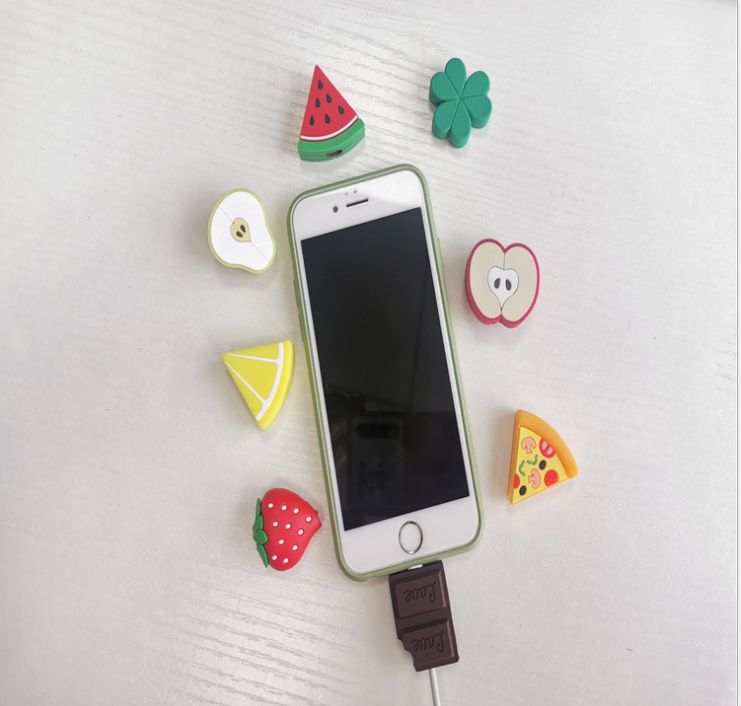 Fruit shape data cable protective cover bite mobile phone charging cable protector to prevent breaking