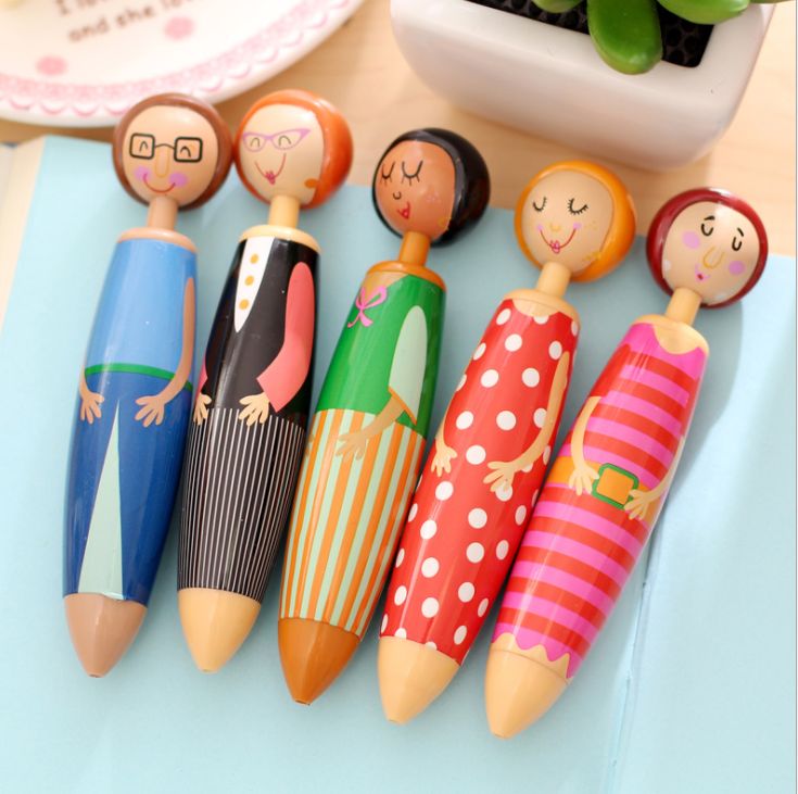 Creative stationery, dolls, ballpoint pens, cartoon character pens, advertising pens, ballpoint pens, student learning supplies