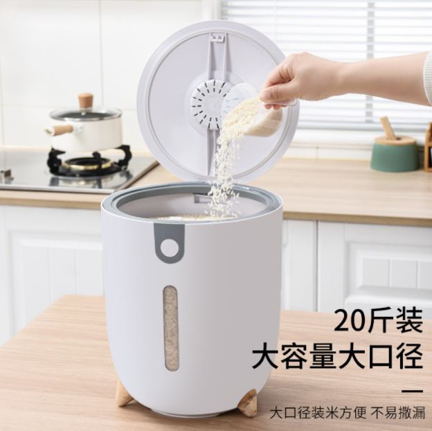 米桶厨房家用米桶收纳密封透明翻盖带密封圈 塑料储物箱防潮防虫细节图
