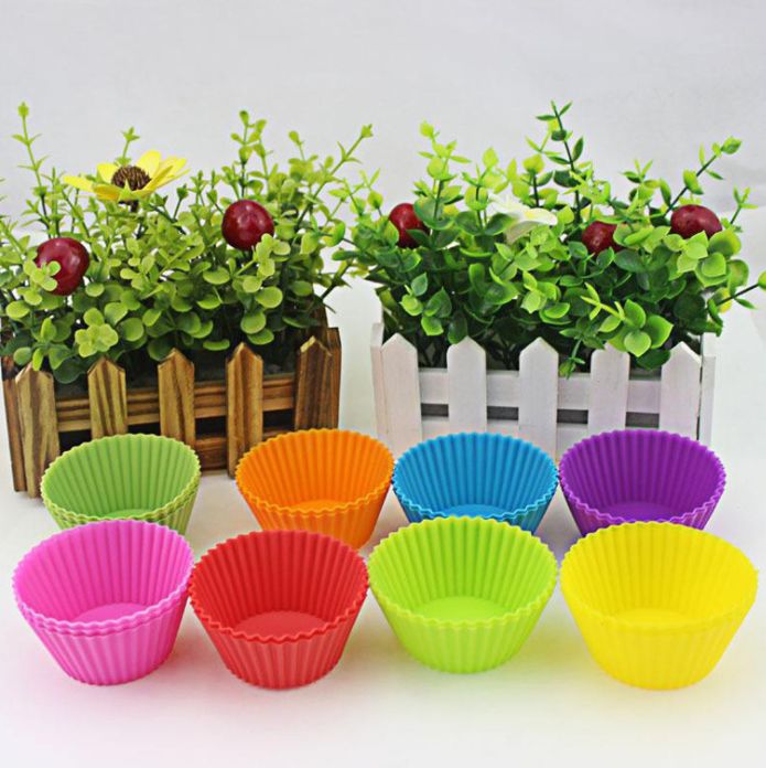 Silicone Muffin cup 7cm round cake mold Pudding cake DIY baking mold silicone cake mold