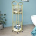 Dirty clothes storage basket on wheels