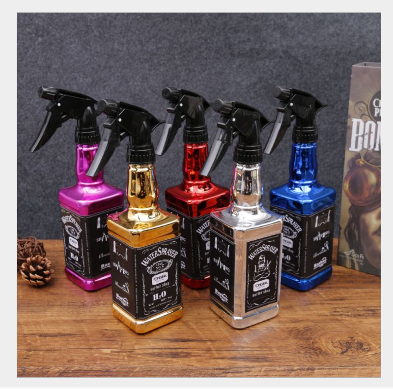 Hair Tools Retro American kettle Barbershop watering can Hair salon hair stylist spray bottle Plastic bottle