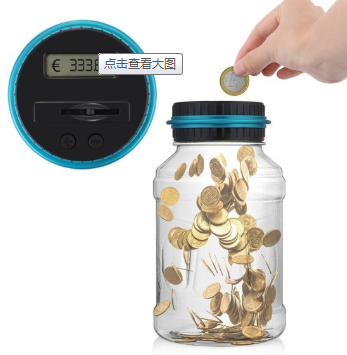 Small piggy bank: US dollars, euros, pounds detail image 4