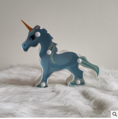 Painted unicorn decorative lamp detail image 1