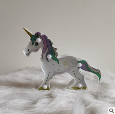 Painted unicorn decorative lamp detail image 3