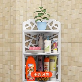 Bathroom shelf Bathroom basin shelf Toilet Bathroom Corner shelf Household floor storage shelf