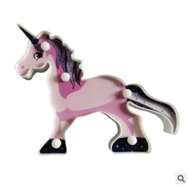 Painted unicorn decorative lamp detail image 2