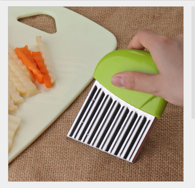 Stainless steel wavy knife, wavy potato and French fries cutter, wavy French fries cutter kitchen tools details Picture