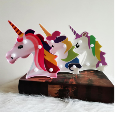 Painted unicorn decorative lamp detail image 4