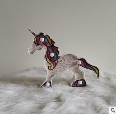 Painted unicorn decorative lamp detail image 5