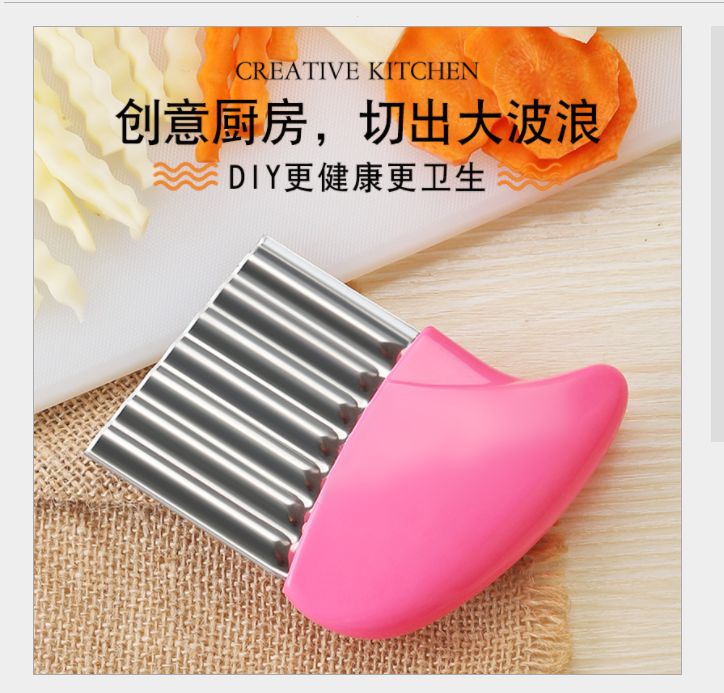 Stainless steel wavy knife, wavy potato and French fries cutter, wavy French fries cutter kitchen tools