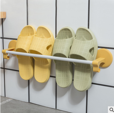 Hole-free bathroom storage rack, home wall-mounted towel bar, Nordic minimalist bathroom towel storage rack detail image 5