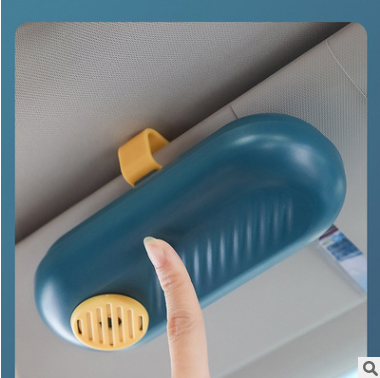 车载眼镜专用收纳盒防破碎带遮阳板通用款收纳墨镜盒子详情图5