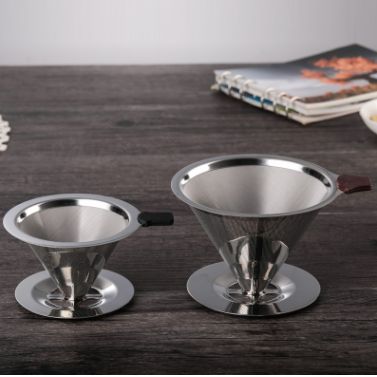 Coffee filter Stainless steel hand coffee maker Filter free paper filter filter filter drip coffee funnel filter cup