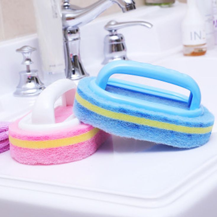 Plastic cleaning brush Sponge brush Kitchen bathroom bathroom tile decontamination bathtub brush Cleaning brush